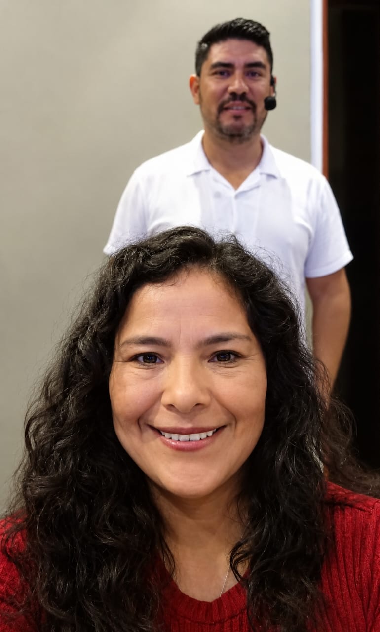 Liliana Salvatierra en mentoría con Javier Herencia, Lima 2026